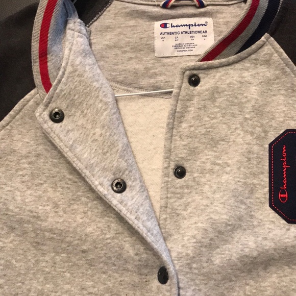 Like new! Champion fleece lined athletic jacket - Picture 4 of 11